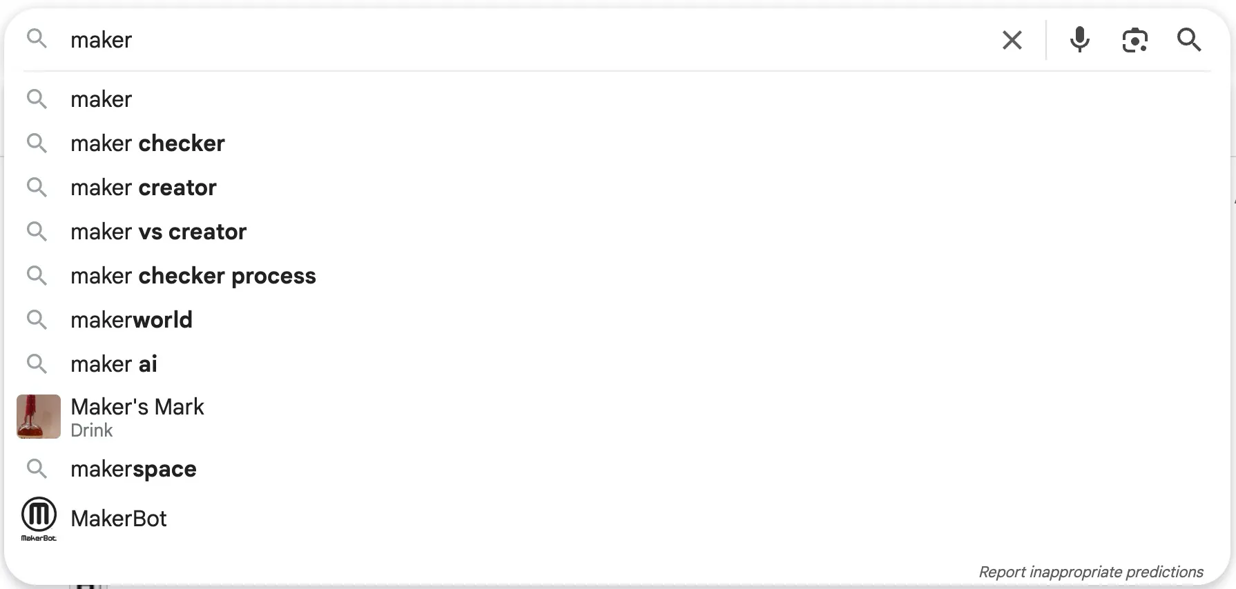 Google Search 下拉