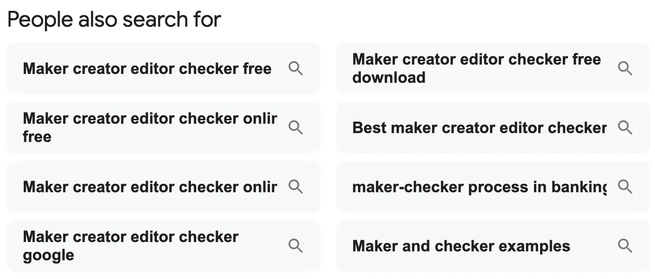 Google Search People also search for